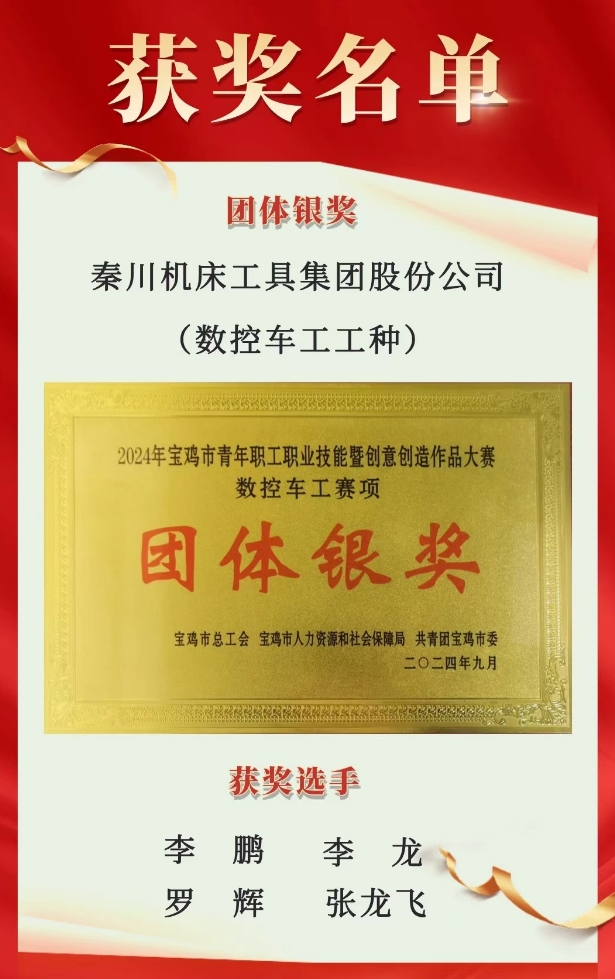 【群團(tuán)工作】喜報！秦川青年在寶雞市青年職工職業(yè)技能暨創(chuàng)意創(chuàng)造作品大賽中斬獲佳績！